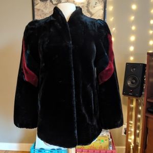 Vintage 80s does 40s Sasson Faux Fur Coat